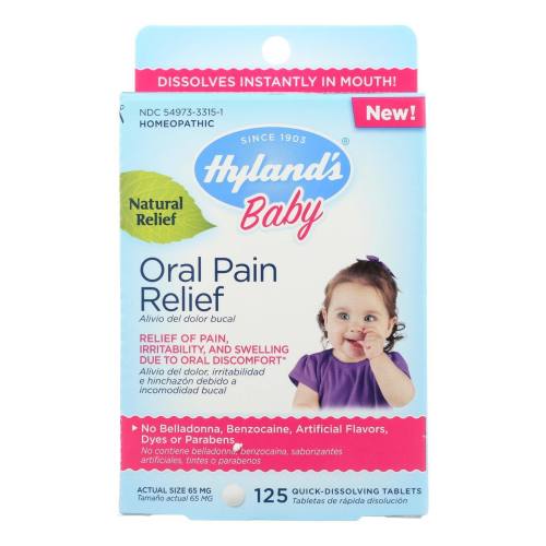 Beautops Hylands Homeopathic - Baby Oral Pain Relief - 1 Each - 125 TAB - 2228278