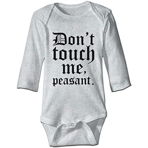 DOQOSESHY Don't Touch Me Peasant-Baby Outfit Boys Girls Romper Short Sleeve/Sleeveless/Long Sleeve Bodysuit