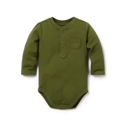 Baby Horse Henley Bodysuit