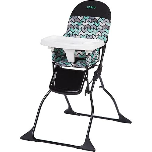 Cosco Kids Highchair for Baby, Simple Foldable High Chair, Convenient, Lightweight, and Compact Design, Spritz