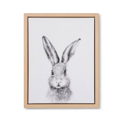 Framed Canvas Bunny
