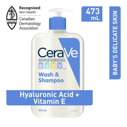CeraVe Baby Wash & Shampoo Gentle Tear-Free Formula Fragrance Free, Paraben Free & Sulfate Free, 473 Milliliters, CeraVe Baby Wash & Shampoo - Walmart.ca