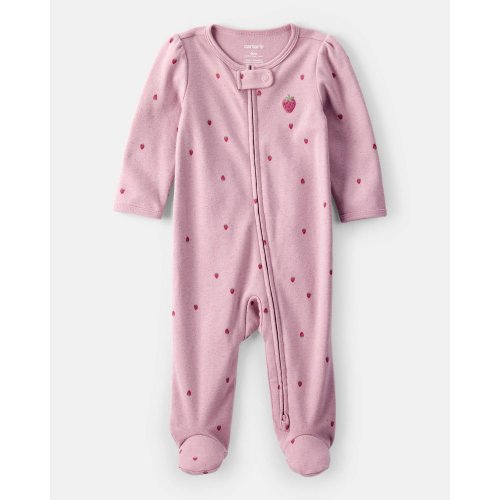 Baby Girl Strawberry Print 100% Cotton Sleep & Play - Pink - Carter's | Carter's