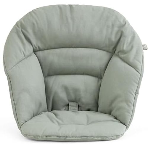 Stokke Clikk Cushion, Glacier Green - Compatible with Clikk High Chair - Provides Support for Babies - Made with Organic Cotton - Reversible & Machine Washable - Best for Ages 6-36 Months