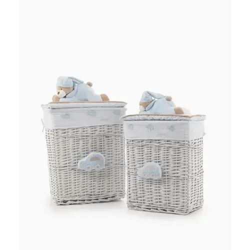 Square Laundry Basket Set - Blue