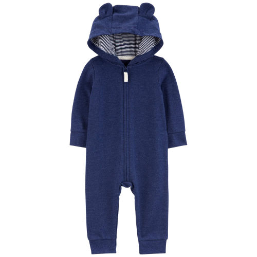 Baby Bear Hood Zip-Up Thermal Jumpsuit