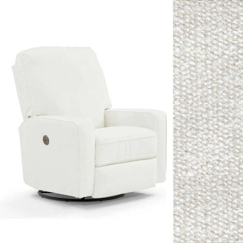 Storytime by Best Chairs Bilana Power Swivel Glider Recliner - Ivory 28627