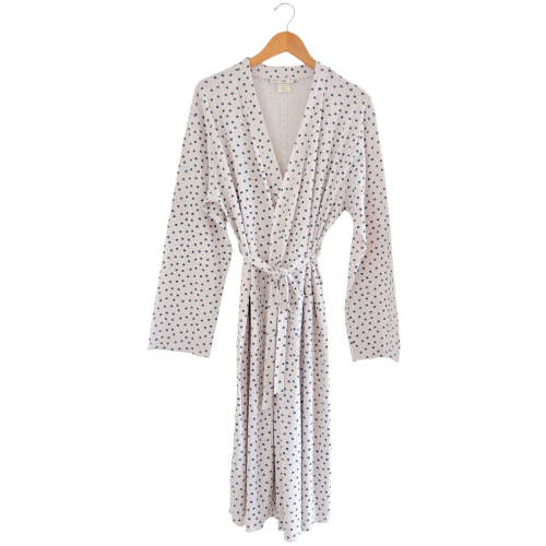 Blue Flower / Organic Pointelle Women's Robe