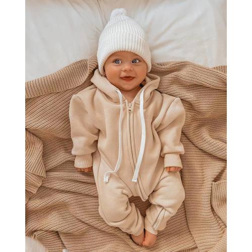 Baby Winter Pure Color Jumpsuit