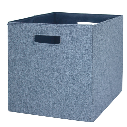 Better Homes & Gardens 12.75" Fabric Cube Storage Bin, Indigo