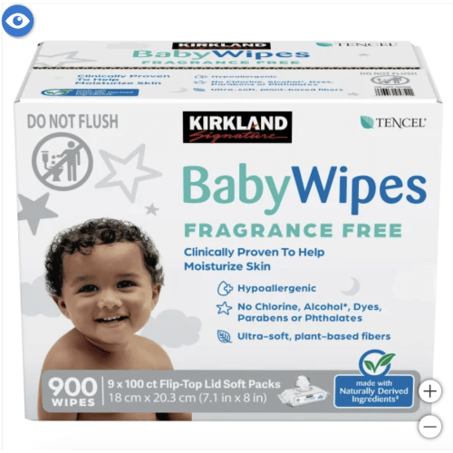 Kirkland Signature Baby Wipes Fragrance Free, 900-count