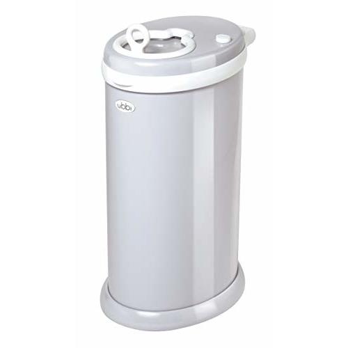 Ubbi Steel Odor Locking, No Special Bag Required Money Saving, Awards-Winning, Modern Design Registry Must-Have Diaper Pail, Gray