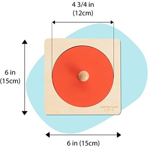 Familiar Faces Toys Montessori Mirror Peekaboo Knob Puzzle
