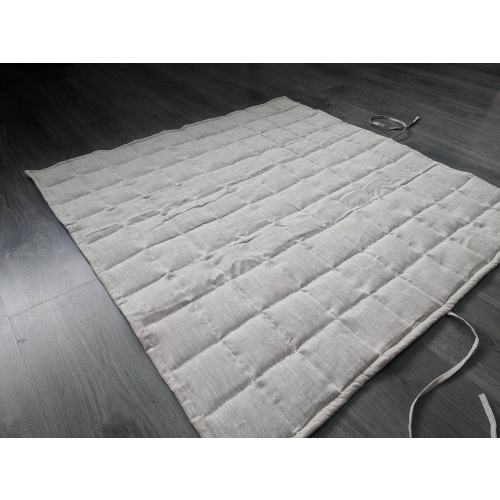 Organic Play mat filled HEMP Fiber in non-dyed linen fabric Blanket Blanky padded