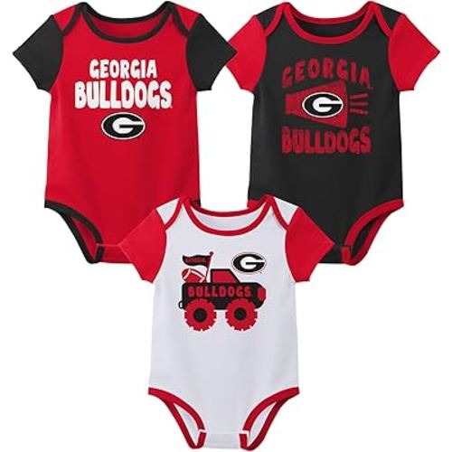Outerstuff NCAA Teams Newborn Baby and Infant Short Sleeve Bodysuit Variety 3-Pack (0-18m)