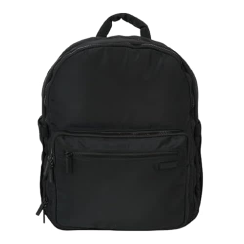 FAWN DESIGN Nylon Diaper Bag Backpack with Changing Pad, Black Backpack Diaper Bag with 11 Interior and 5 Exterior Pockets, Padded and Adjustable Straps for All Day Comfort, 16x13x7 inches
