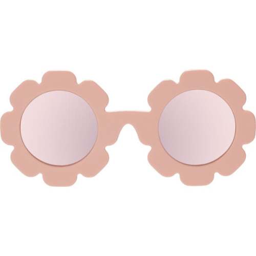 Polarized Flower: Rose Gold Mirrored Lens, Peachy Keen - Babiators Sunglasses | Maisonette