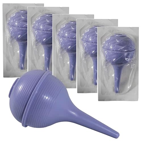 Sterile Rubber Ear Suction Ulcer Bulb - Ear and Nasal Sucker Ball for Washing Cleaning and Wax Removal – Easy Squeeze for Baby and Adults (Sterile 2oz, 5)