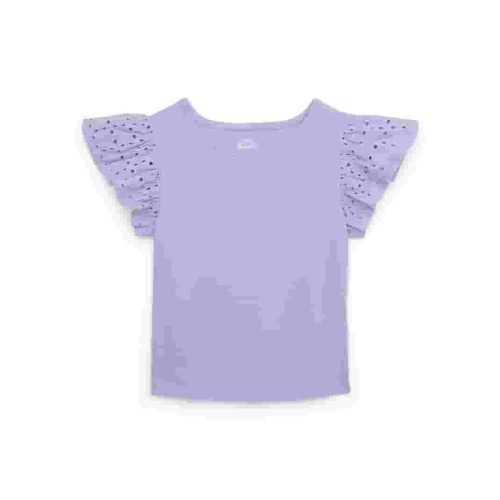 Wonder Nation Girls Eyelet Sleeve Top, Sizes 4-18 & Plus