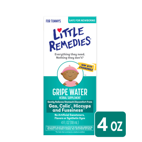 Little Remedies Baby Medicine, Infant Gripe Water, Colic & Gas Relief, Dye-Free, Safe for Newborns, 4 fl oz