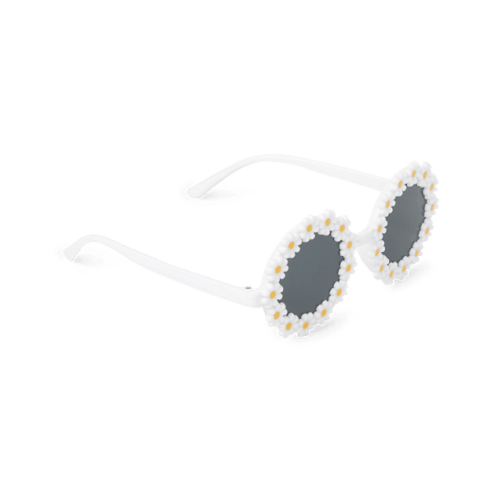 Toddler Girls Daisy Sunglasses - White