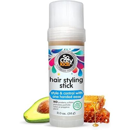 So Cozy Kids Hair Wax Stick, Easy & Quick Styling Wax Stick for Hair (2 Oz) Flyaway Hair Tamer, Slick Back & Shape with Precision, No Parabens, Sulfates, Synthetic Colors or Dyes