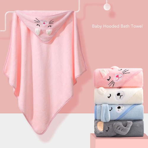 Baby Bath Towels, Hooded Baby Towels for Toddler Infant Newborn, Ultra Soft, Absorbent and Hypoallergenic, Unisex Newborn Necessities Gift for Boy, Girl, Babies, Toddlers(Pink)
