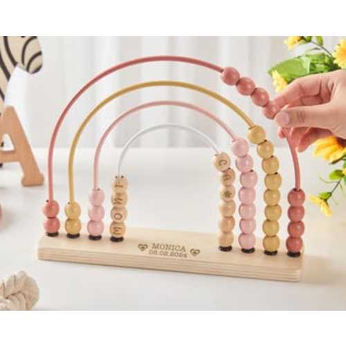 Personalized Baby Rainbow Abacus,wooden Engraved Baby Abacus,baby Nursery Decor, Montessori,counting Tool,baby Shower Gift,1st Birthday Gift - Etsy