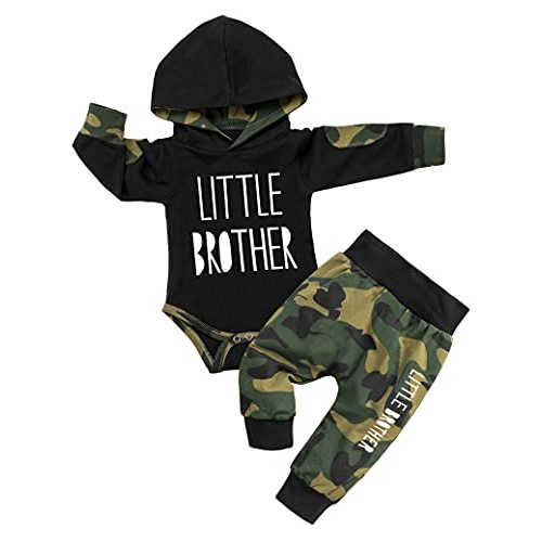 Fommy Newborn Baby Boy Clothes Plaid Letter Print Long Sleeve Hoodies + Long Pants 2PCS Fall Winter Outfits Set