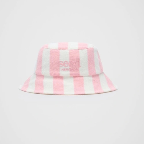 Stripe Logo Hat in Bubblegum