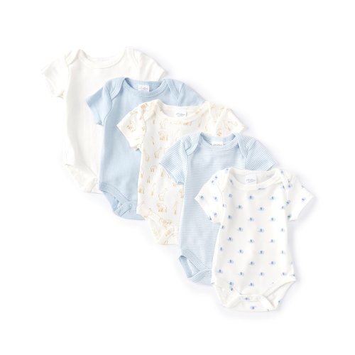 Starting Out Baby Newborn-9 Months Elephant 5-Pack Bodysuits