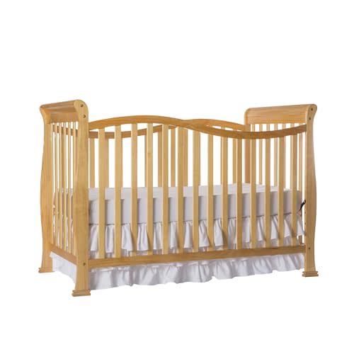 Dream On Me Violet 7-In-1 Convertible Life Style Crib In Natural, Greenguard Gold Certified, 4 Mattress Height Settings, Made Of Sustainable New Zealand Pinewood