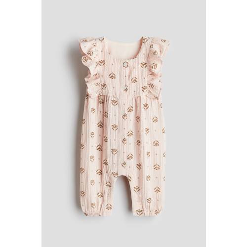RUFFLE-TRIMMED MUSLIN ROMPER SUIT