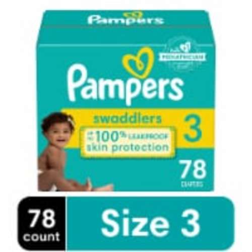 Pampers Swaddlers Baby Diapers Size 3 (16-28 lbs), 78 count