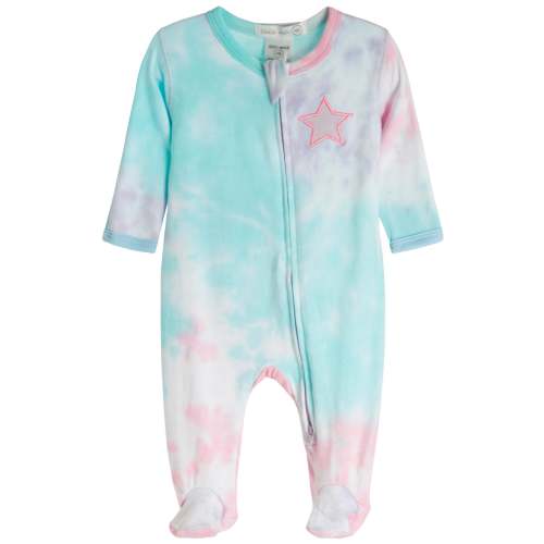 Lilac Star Tie Dye Footie