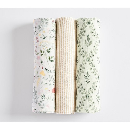 Chris Loves Julia Organic Swaddle Set | Pottery Barn Kids