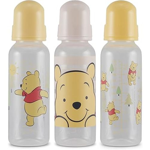 Baby Bottles 9 oz for Boys and Girls| 3 Pack of Disney Winnie The Pooh Trees and Sun Infant Bottles for Newborns and All Babies | BPA-Free Plastic Baby Bottle for Baby Shower