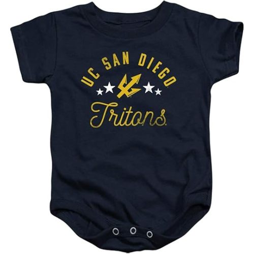 University of California San Diego Official Tritons Unisex Infant Snap Suit for Baby, Navy, Small (6 Months)