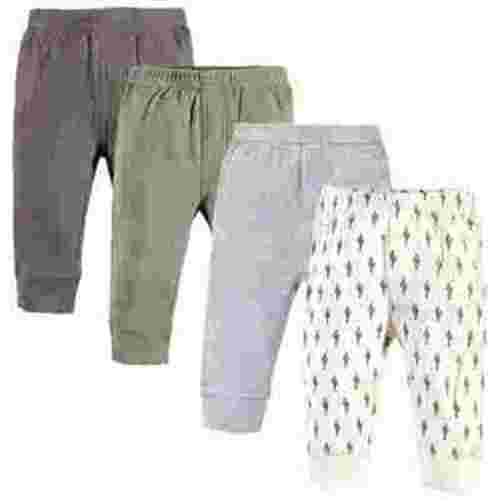 Touched by Nature Baby and Toddler Boy Organic Cotton Pants 4pk, Cactus, 3-6 Months