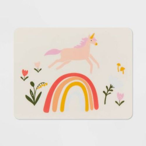 18"x14" Shapes Plastic Kids' Placemat - Pillowfort™: Multicolor, Recyclable, Rectangle, Spot Clean, Toddler-friendly