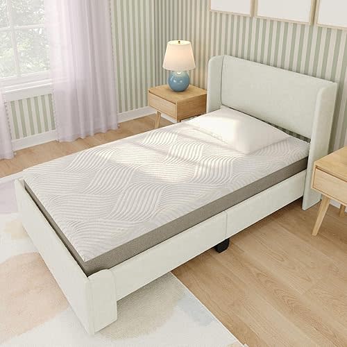 Max & Lily Sleepery Kids 8-Inch Twin Cooling Comfort Mattress - Cooling Gel Memory Foam, Anti-Microbial Cotton Cover, Kids Bed/Bunk Bed, Twin Size Mattress