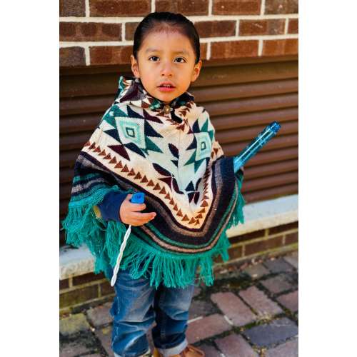 Handmade Alpaca Toddlers/Kids Poncho Size 0 . Super Soft, Super Warm, Super Cute. Free Shipping!