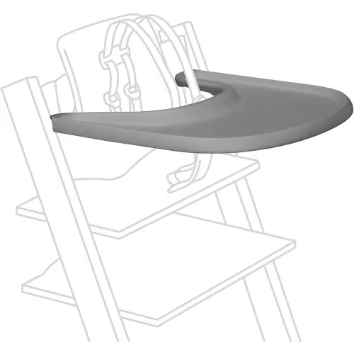 Stokke Tray, Storm Grey - Designed Exclusively for Tripp Trapp Chair + Tripp Trapp Baby Set - Convenient to Use and Clean - Made with BPA-Free Plastic - Suitable for Toddlers 6-36 Months