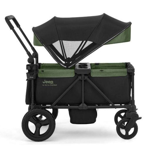Jeep Evolve JXP All-Terrain 2-Seater Stroller Wagon by Delta Children - Green