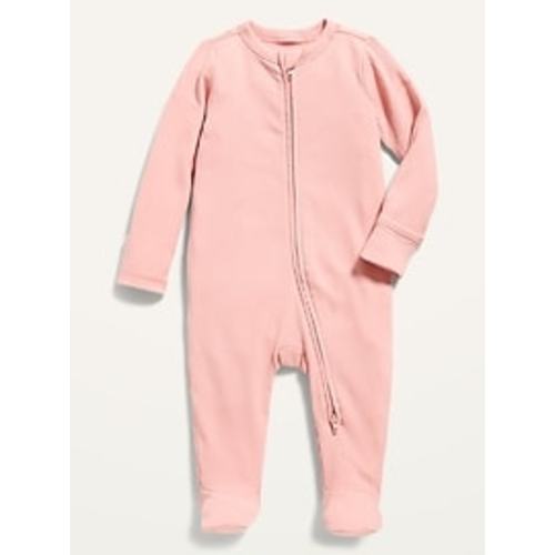 2-Way-Zip Sleep & Play Ribbed Footed One-Piece for Baby | Old Navy