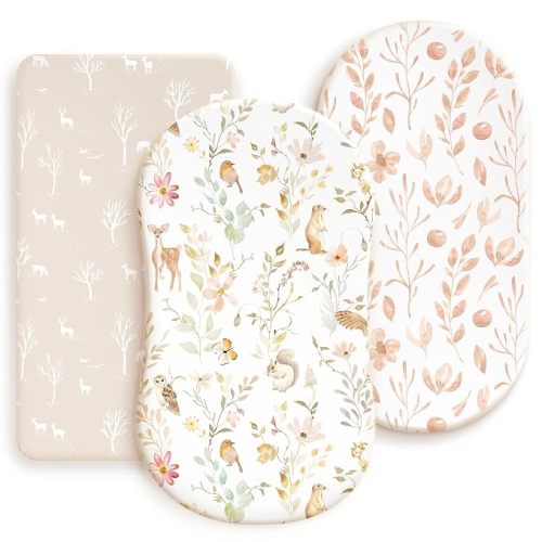 Universal Fit Fitted Bassinet Sheets (3 Pack) - Blush Pink