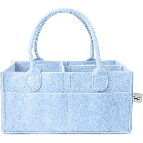 Mr. Pen- Baby Diaper Caddy Organizer, Sky Bliss, Baby Caddy Organizer with Handle, Compact Size, Collapsible & Portable