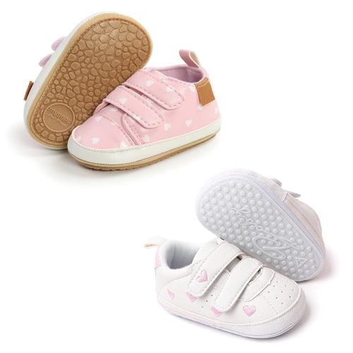 Baby Girls Boys Shoes Soft Anti-Slip Sole Newborn First Walkers High Top Canvas Denim Unisex Infant Sneaker