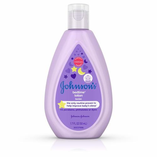Johnson's Bedtime Baby Lotion with NaturalCalm Essences, Hypoallergenic & Paraben Free, 1.7 oz