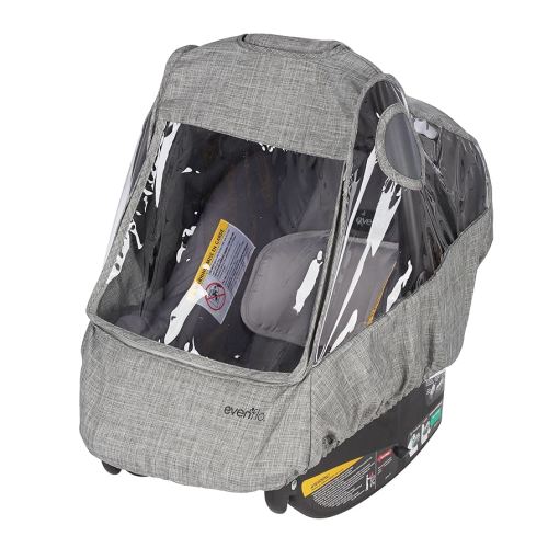 Evenflo Infant Car Seat Weather Shield, Rain Cover, Ventilated Panels (Gray Melange)